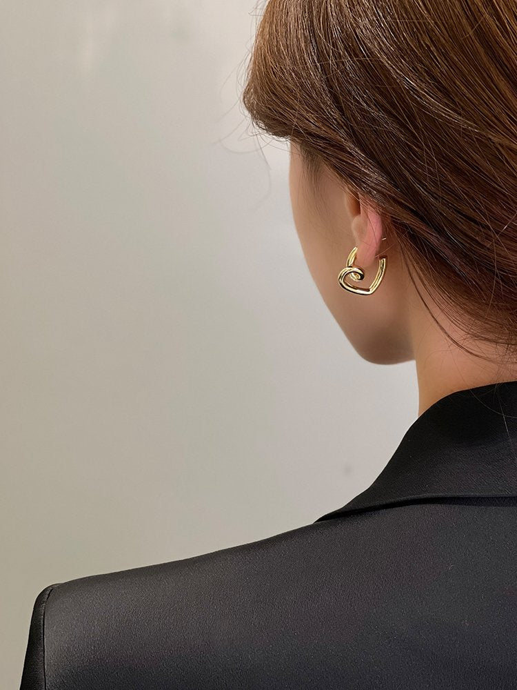 Golden Heart Earring