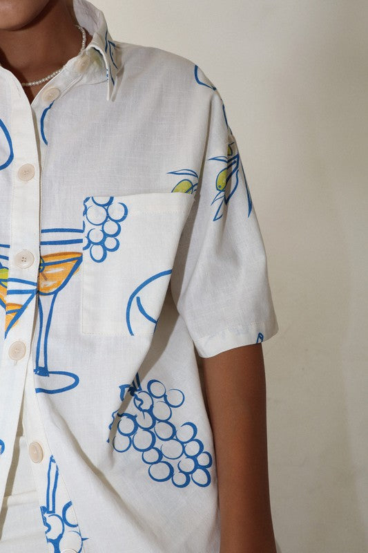 Wine Love Button Down
