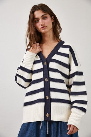 Emma Striped Cardigan