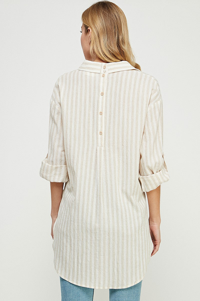 Sandy Linen Button Down Shirt