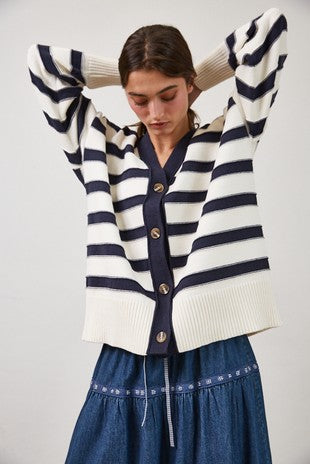 Emma Striped Cardigan
