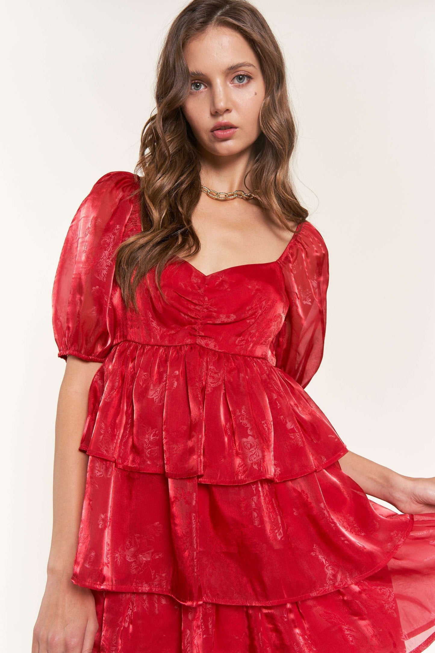Shimmer Organza Mini Dress