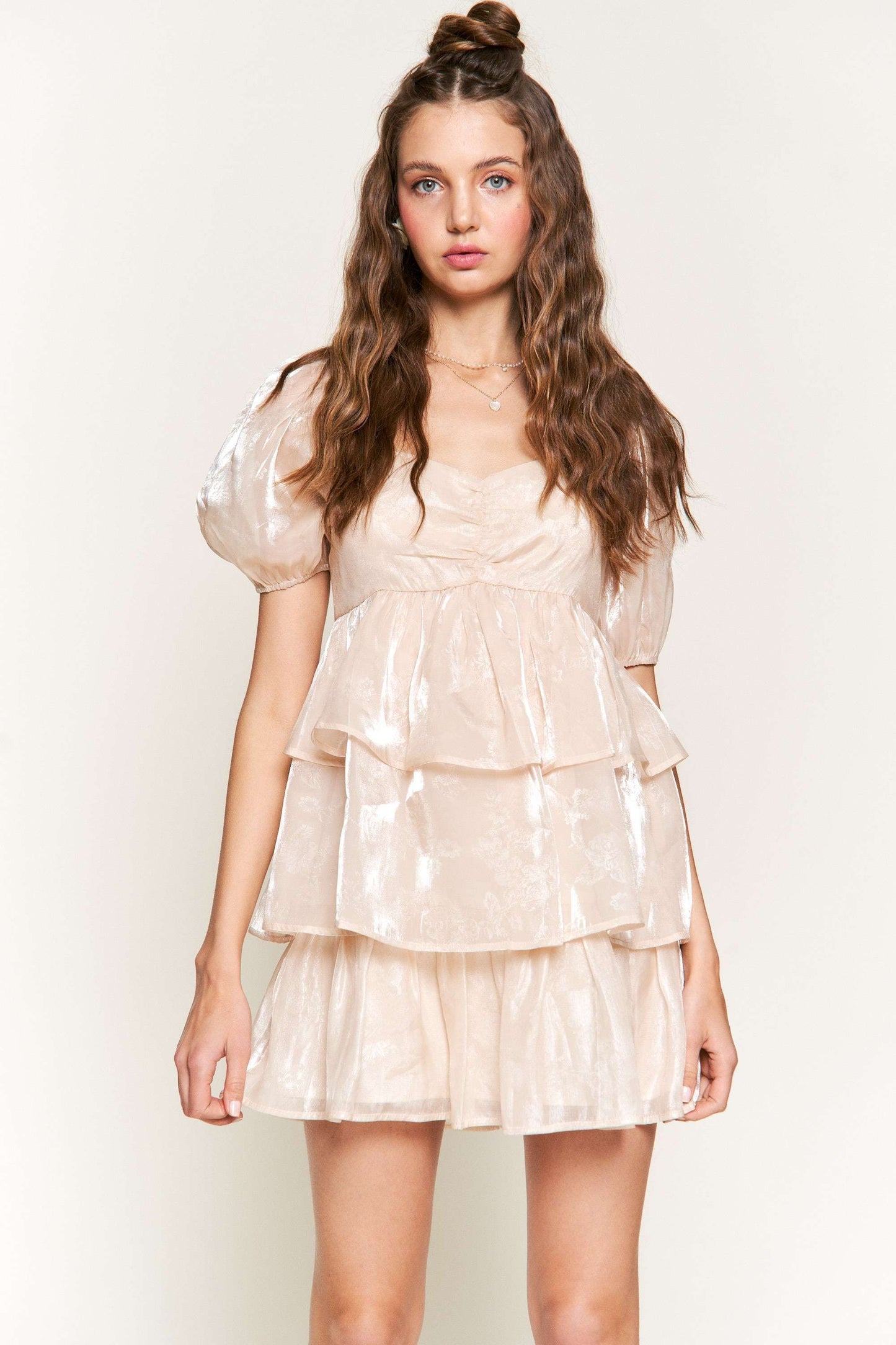Shimmer Organza Mini Dress